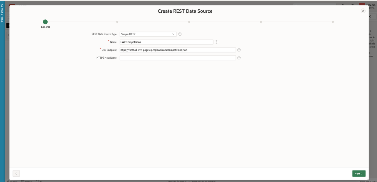 REST Data Source Params