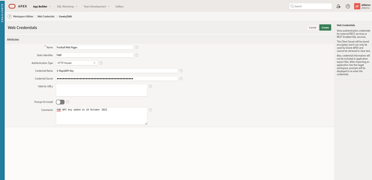Web Credential Attributes WC Attributes